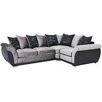 Alexa Fabric And Faux Leather Right Hand Scatter Back Corner Group Sofa - Fsc Certified