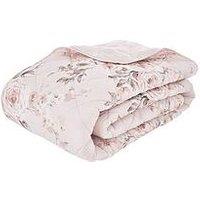 Catherine Lansfield Canterbury Glitter Bedspread Throw - Blush Pink