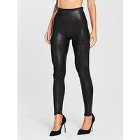 Spanx Leather Medium Control Moto Legging - Black