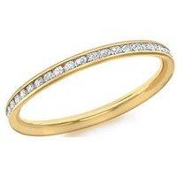 The Love Collection 9Ct Gold White Cubic Zirconia Set Ring