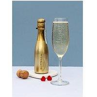 The Personalised Memento Company Personalised Champagne Glass With 200Ml Bottega Prosecco
