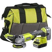 Ryobi R18Ag-140S 18V One+ Cordless Angle Grinder Starter Kit (1 X 4.0Ah)