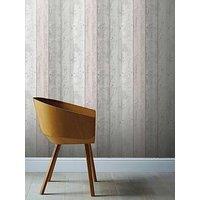 Arthouse Painted Wood Grey And Blush Wallpaper