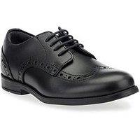 Start-Rite Brogue Senior Girls & Leather Lace Up School Shoes - Black