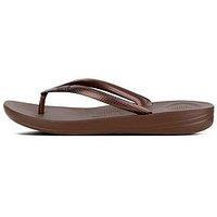 Fitflop Iqushion Ergonomic Toe Thong Flip Flop Shoes - Bronze