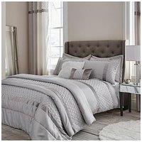 Catherine Lansfield Sequin Cluster Duvet Cover Set - Silver Grey