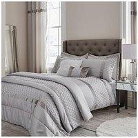 Catherine Lansfield Sequin Cluster Bedspread Throw - Silver