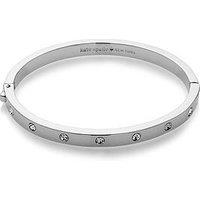 Kate Spade New York Set In Stone Crystal Hinged Bangle - Silver