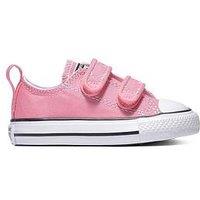 Converse Infant Girls Easy-On Velcro Canvas Ox Trainers Trainers - Pink