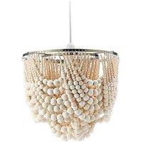 Very Home Miller Wooden Bead Easy Fit Ceiling Light Shade