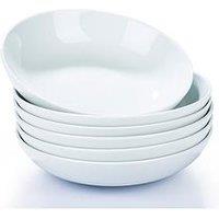 Waterside Set Of 6 White Pasta Bowls