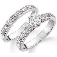 Love Diamond 9Ct White Gold 75 Point Diamond (Total) Bridal Set