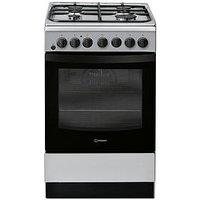 Indesit Is5G4Phss 50Cm Dual Fuel Single Oven Cooker - Stainless Steel