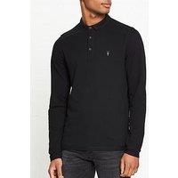 Allsaints Reform Long Sleeve Polo Shirt - Black