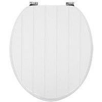 Aqualona White Tongue And Groove Toilet Seat