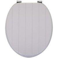 Aqualona Grey Tongue And Groove Toilet Seat