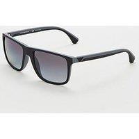 Emporio Armani Rectangle Oea4033 Sunglasses - Black