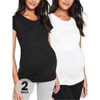 Everyday 2 Pack Maternity T-Shirts - Black White