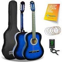 3Rd Avenue 3/4 Size Kids Classical Guitar Beginner Bundle - 6 Months Free Lessons - Blueburst