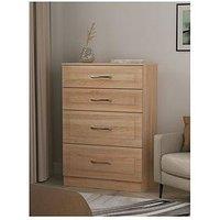 Swift Winchester Ready Assembled Graduated 4 Drawer Chest & - Fsc Certified