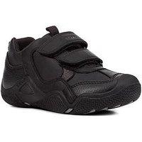 Geox J Wader A Boys Kids Leather Trainers Black UK Size