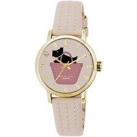 Radley Pink And Gold Detail Dog In Basket & Pink Leather Strap Ladies Watch