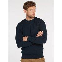 Barbour Pima Cotton Crew Neck Knitted Jumper - Navy