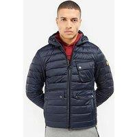 Barbour International Ouston Hooded Quilted Coat - Navy