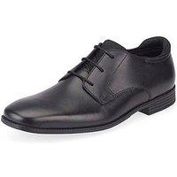 Start-Rite Academy Boys Leather Smart Lace Up School Shoes - Black