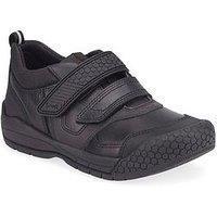 Start-Rite Boys Strike Black Leather Durable