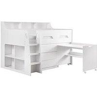 Julian Bowen Noah Midsleeper Bed With Desk, Drawers And Shelving