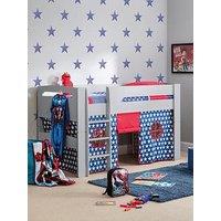 Julian Bowen Nova Grey Midsleeper Bed With Blue Star Tent