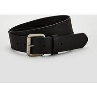 Barbour Allanton Embossed Logo Leather Belt - Black