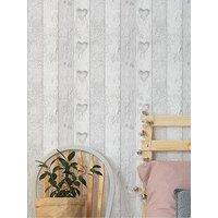 Fresco Plank Love Heart Wallpaper