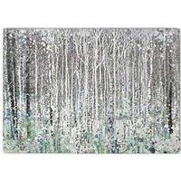 Art For The Home Watercolour Woods Canvas With Metallic Detailing
