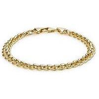 The Love Collection 9Ct Gold Fancy Link Curb Bracelet