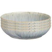 Denby Halo Grey Speckle Set Of 4 Pasta Bowls