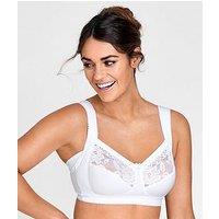 Miss Mary Of Sweden Lovely Lace Support Non Wired Cotton Bra With Extra Side Panel