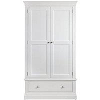 Julian Bowen Clermont 2 Door, 1 Drawer Wardrobe - White