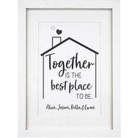 The Personalised Memento Company Personalised Best Place To Be Framed Print