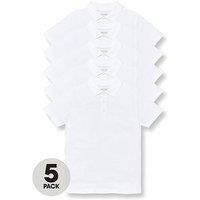 Everyday Boys 5 Pack Polo School Tops - White