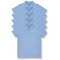 Everyday Boys 5 Pack Polo School Tops - Blue