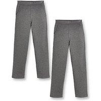 Everyday Girls 2 Pack Jersey School Trousers - Grey