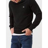 Lacoste Classic Crew Neck Knitted Jumper - Black
