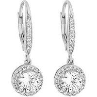 Simply Silver Sterling Silver 925 Halo Drop Earring Earrings
