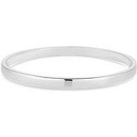 Simply Silver Sterling Silver 925 With Cubic Zirconia Classic Polished Bangle Bracelet