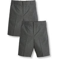 Everyday Boys 2 Pack School Shorts - Grey