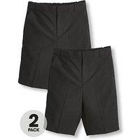 The Very Collection Boys 2 Pack School Shorts - Black