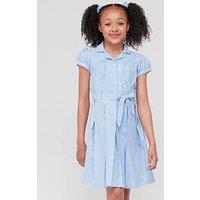 The Very Collection Girls 2 Pack Traditional Gingham School Summer Dress - Blue