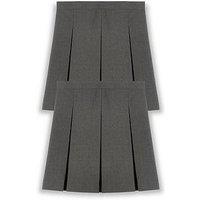 Everyday Girls 2 Pack Classic Pleated School Skirts - Grey